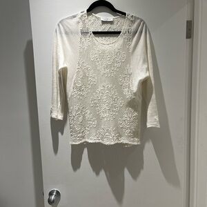 Sandro Cream Lace Women's Top